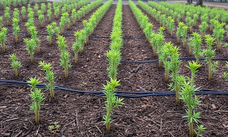 Large-scale native planting following strategic site preparation and weed control.