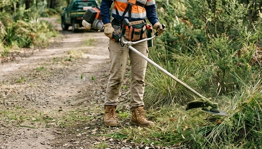 Vegetation management in progress